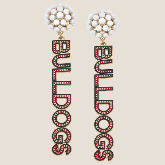 Bulldogs Pearl Cluster Earrings