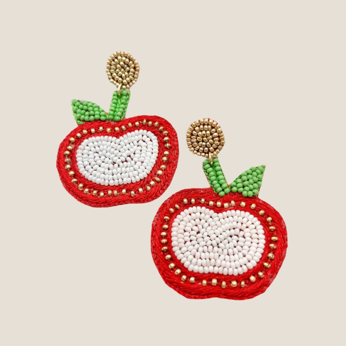 Apple Beaded Earrings