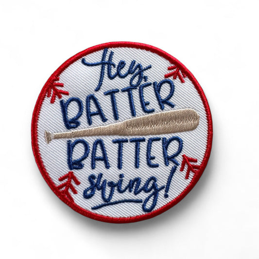 Hey Batter Batter Baseball Patch- 3"