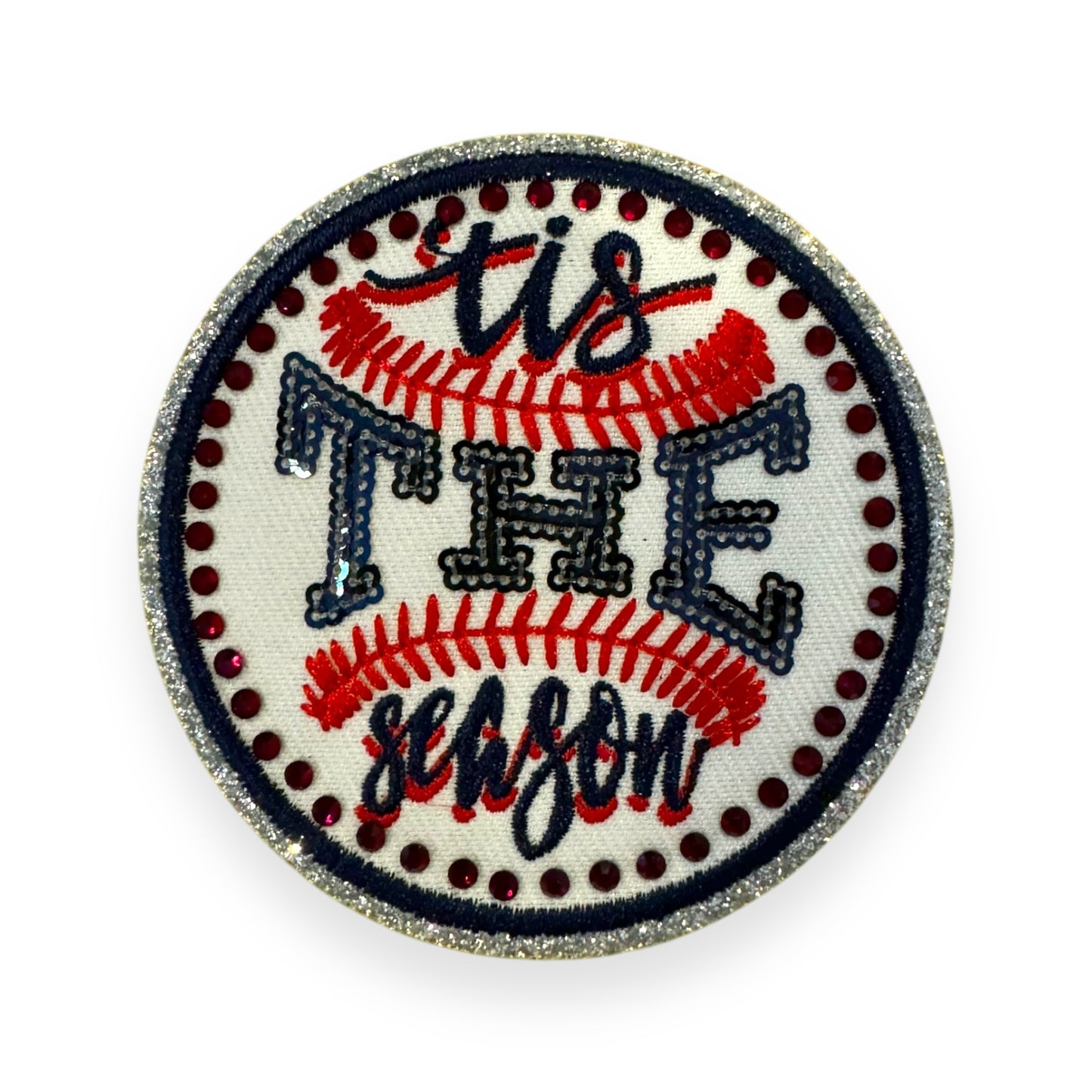 Tis the Season Baseball Patch- 3"